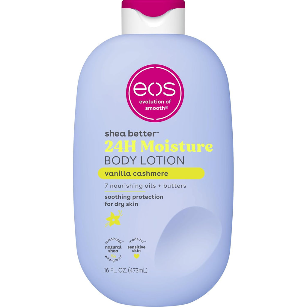 EOS Shea Better Body Lotion Vanilla Cashmere, 24-Hour Moisture Skin Care